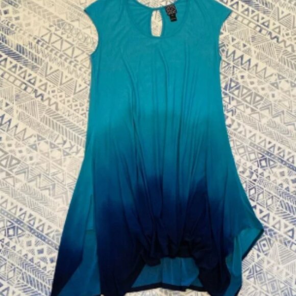 Clara Sunwoo Blue Ombre Dress - Picture 1 of 6